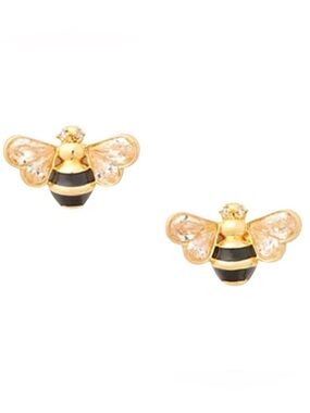 NWOT Kate Spade Women’s All Abuzz Stone Bee Gold Stud Earrings